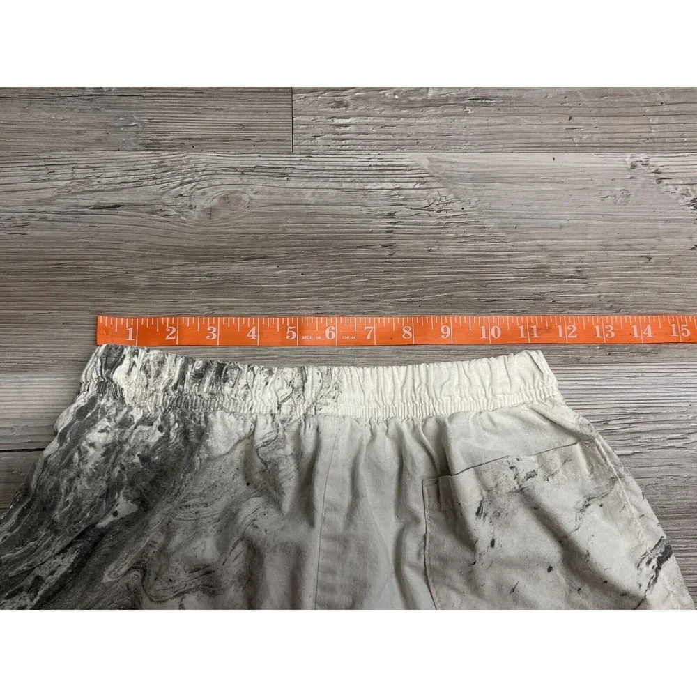 Vtg 90s Leggoons Swim Trunks Board Shorts Boys L Marble Dye Drawstring USA Made‎